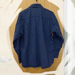 Calvin Klein Blue and White Striped Shirt